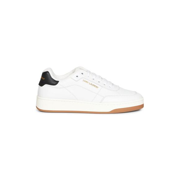 Saint Laurent Men White Smooth Leather Sl/61 Sneakers - Picture 1 of 3